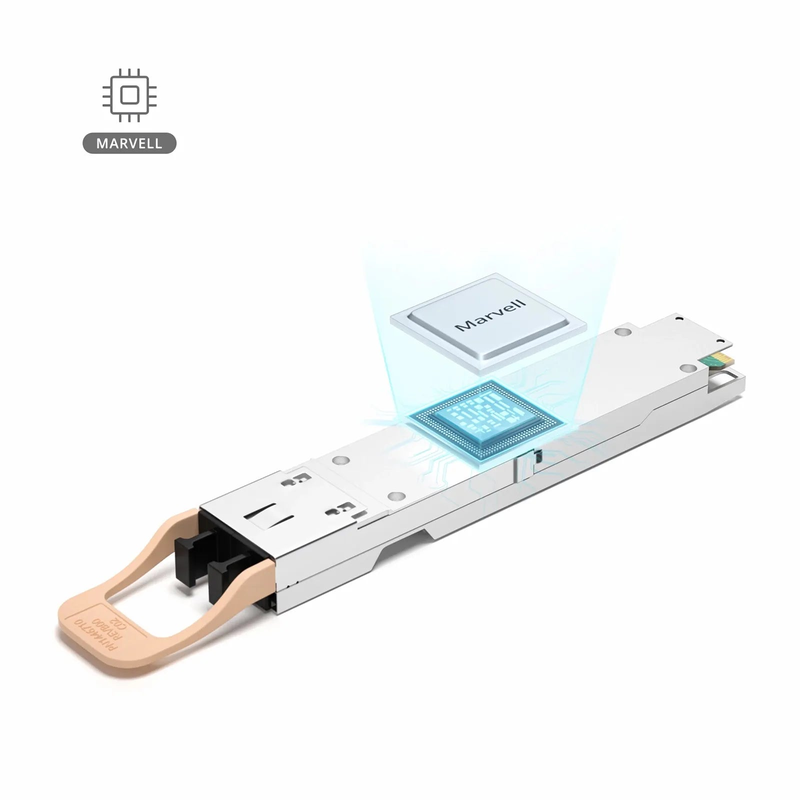 FyberOptix NVIDIA/Mellanox MMA4Z00-NS Compatible 800GBASE 2xSR4/SR8 OSFP Finned Top 8 x 100G PAM4 850nm 50m DOM Dual MPO-12/APC MMF Ethernet Optical Transceiver Module