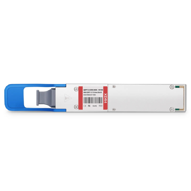 FyberOptix Generic Compatible 400GBASE-XDR4 QSFP112 4 x 100G PAM4 1310nm 2km DOM MPO-12/APC SMF Optical Transceiver Module, Breakout to 4 x 100G-FR