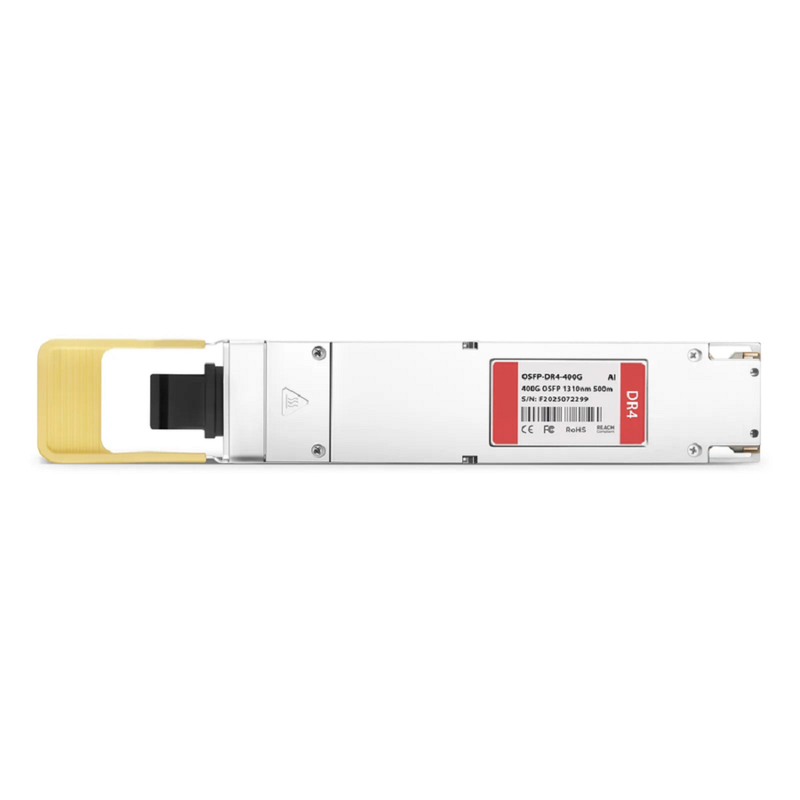 FyberOptix Generic Compatible 400GBASE-DR4 OSFP Finned Top 8 x 50G PAM4 1310nm 500m DOM MPO-12/APC SMF Optical Transceiver Module, Breakout to 4 x 100G-DR