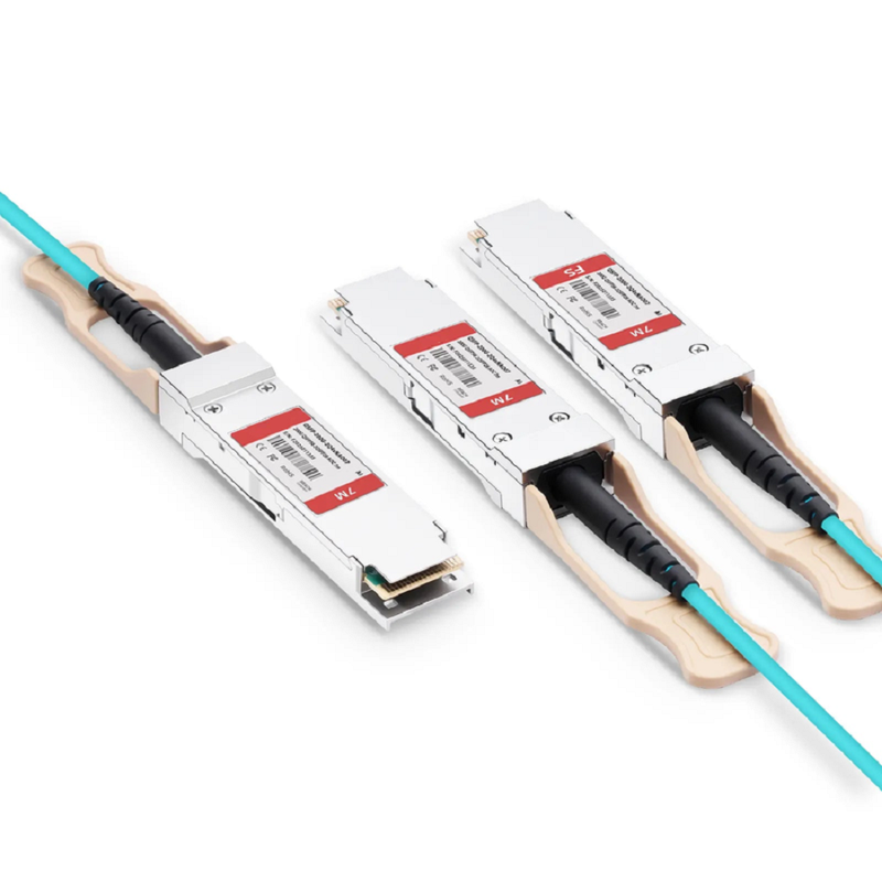 FyberOptix 25m (82ft) Arista Networks Compatible 200G QSFP56 4 x 50G PAM4 to 2 x 100G QSFP28 4 x 25G NRZ Active Optical Breakout Cable