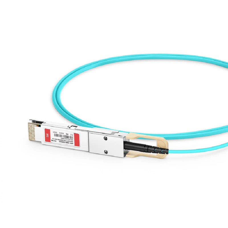 FyberOptix 3m (10ft) Arista Networks Compatible 400G QSFP-DD 8 x 50G PAM4 to 4 x 100G QSFP28 4 x 25G NRZ Active Optical Breakout Cable