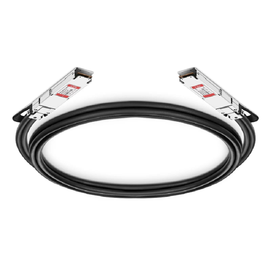 FyberOptix 0.5m (2ft) NVIDIA/Mellanox MCP4Y10-N00A-FLT Compatible 800G OSFP 8 x 100G PAM4 Flat Top Ethernet Passive Direct Attach Copper Twinax Cable