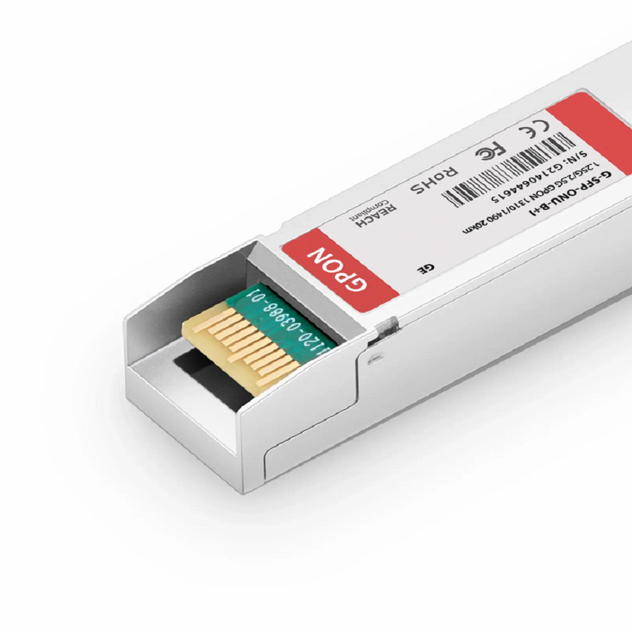 FyberOptix Generic Compatible GPON ONU SFP 1310nm-TX/1490nm-RX 1.244G-TX/2.488G-RX Class B+ 20km DOM Simplex SC/APC SMF Optical Transceiver Module (Industrial)