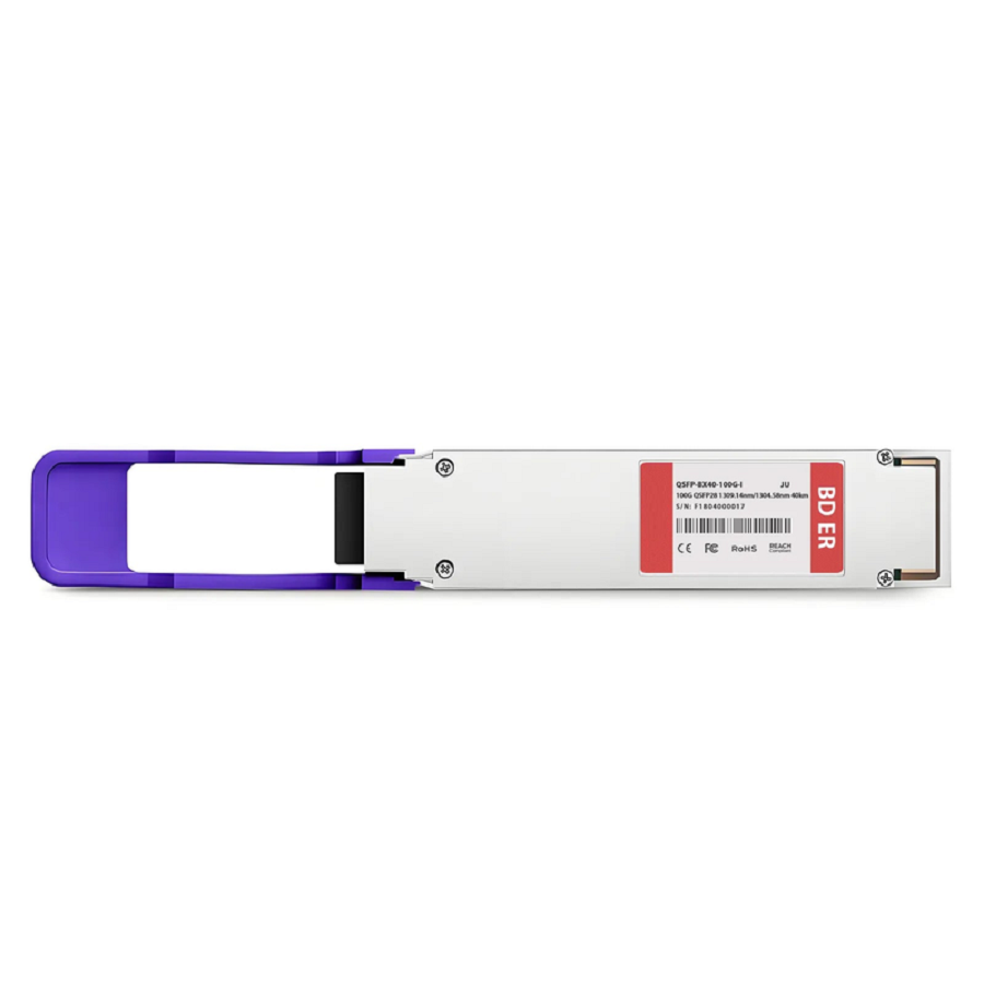 FyberOptix Juniper Networks Compatible 100GBASE-BX40-D QSFP28 BiDi 4 x 25G NRZ 1309.14nm-TX/1304.58nm-RX 40km DOM Simplex LC/APC SMF Optical Transceiver Module (Industrial)