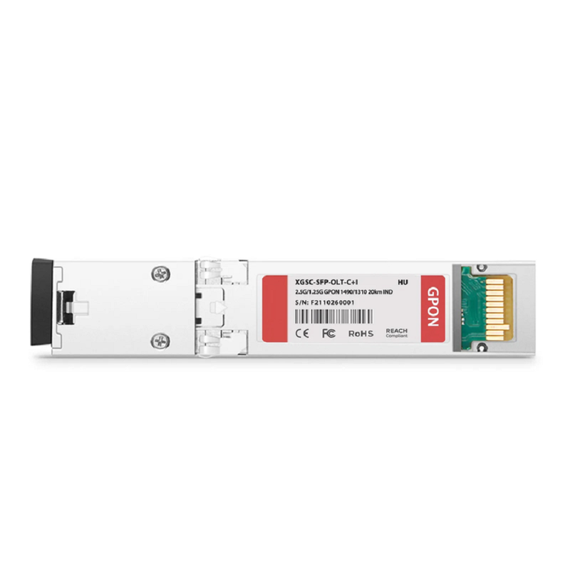 FyberOptix Generic Compatible XGS-PON&GPON Combo OLT SFP+ 1577nm-TX/1270nm-RX and 1490nm-TX/1310nm-RX Class B+ 20km DOM Simplex SC/UPC SMF Optical Transceiver Module (Industrial)
