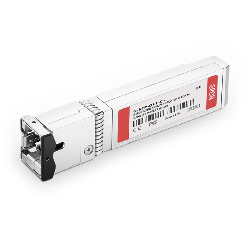 FyberOptix Generic Compatible GPON OLT SFP 1490nm-TX/1310nm-RX 2.488G-TX/1.244G-RX Class C+ 20km DOM Simplex SC/UPC SMF Optical Transceiver Module