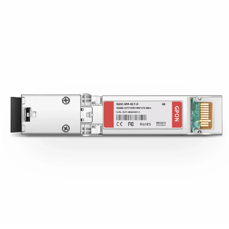 FyberOptix H3C Compatible 10G EPON OLT SFP+ 1577nm-TX/1270nm-RX and 1490nm-TX/1310nm-RX Class PR30 20km DOM Simplex SC/UPC SMF Optical Transceiver Module (Industrial)