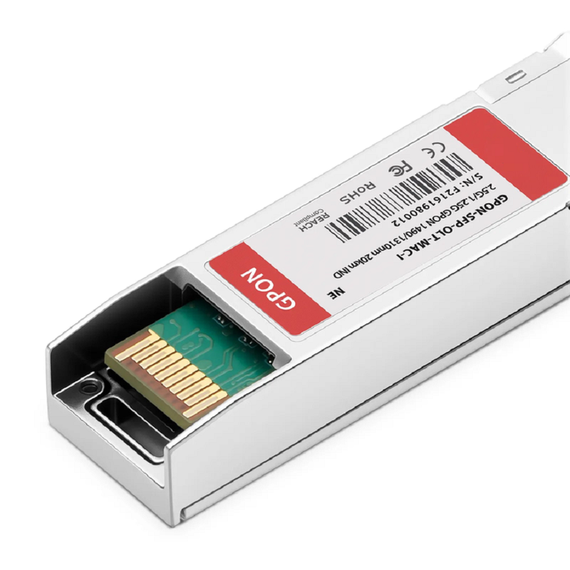 FyberOptix Ubiquiti Compatible GPON OLT Stick with MAC SFP 1490nm-Tx/1310nm-Rx 2.488G-Tx/1.244G-Rx Class C+ 20km DOM Simple SC/UPC SMF Optical Transceiver Module (Industrial)