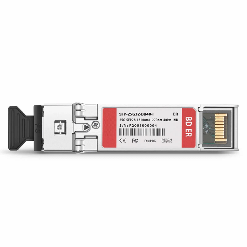 FyberOptix Generic Compatible SFP56 10/25/50GBASE-LR 1311nm 10km DOM Duplex LC/UPC SMF Optical Transceiver Module for 5G Wireless (Industrial)