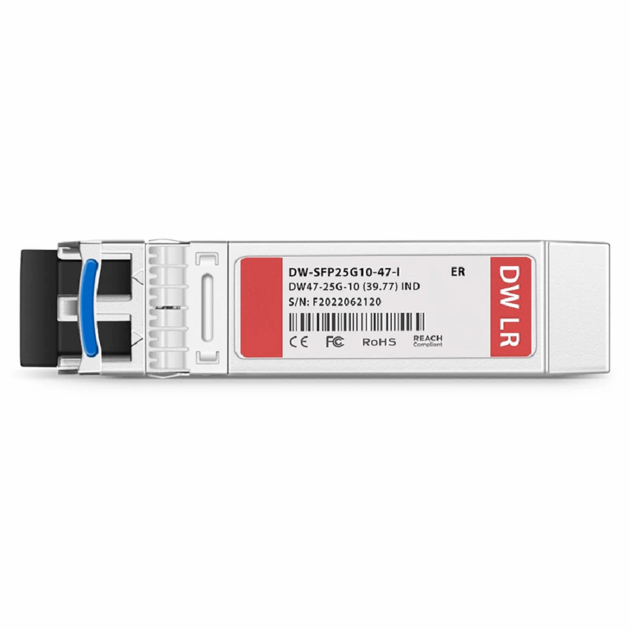 FyberOptix Ericsson C47 Compatible SFP28 25G DWDM 1539.77nm 100GHz 10km DOM Duplex LC/UPC SMF Optical Transceiver Module For 5G Wireless (Industrial)