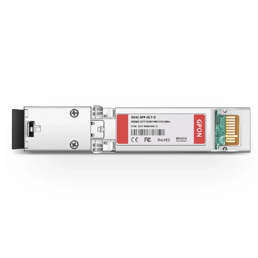 FyberOptix Generic Compatible XGS-PON&GPON Combo OLT SFP+ 1577nm-TX/1270nm-RX and 1490nm-TX/1310nm-RX Class D 20km DOM Simplex SC/UPC SMF Optical Transceiver Module