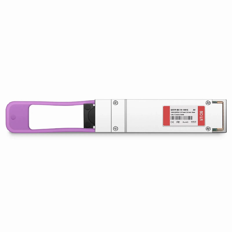 FyberOptix Juniper Compatible 100GBASE-BX10-U QSFP28 BiDi 4 x 25G NRZ 1271nm-TX/1331nm-RX 10km DOM Simplex LC/UPC SMF Optical Transceiver Module