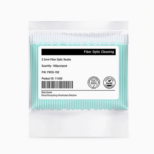 FyberOptix 2.5mm Fiber Optic Lint-free Foam Clean Swabs (100pcs/Pack)