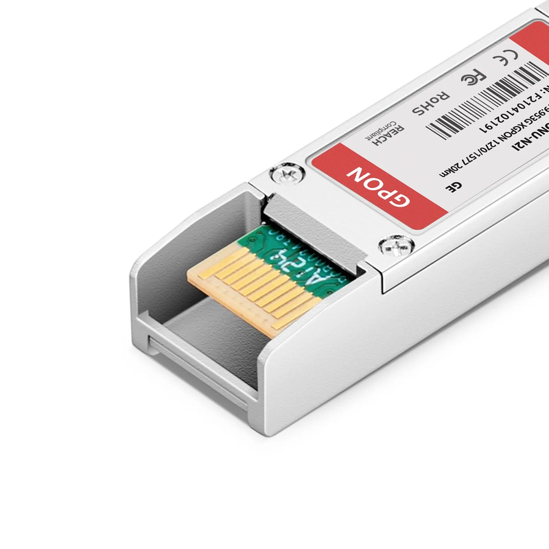 FyberOptix Generic Compatible XGSPON ONU SFP+ 1270nm-TX/1577nm-RX 9.953G-TX/9.953G-RX Class N2 20km DOM Simplex SC/UPC SMF Optical Transceiver Module (Industrial)
