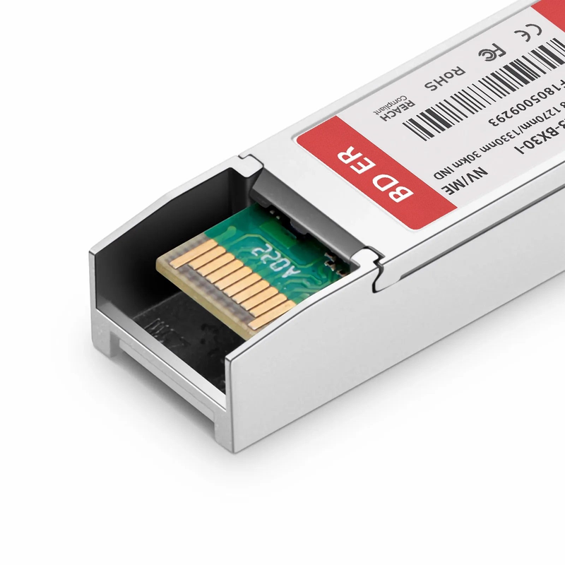 FyberOptix NVIDIA/Mellanox Compatible 25GBASE-U SFP28 BiDi 1270nm-TX/1310nm-RX 30km DOM Simplex LC/UPC SMF Ethernet Optical Transceiver Module (Industrial)