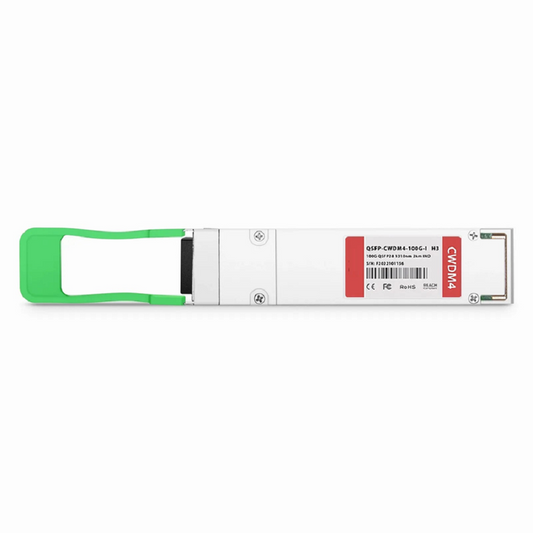 FyberOptix Dell Compatible 100GBASE-CWDM4 QSFP28 4 x 25G NRZ 1310nm 2km DOM Duplex LC/UPC SMF Optical Transceiver Module (Industrial)