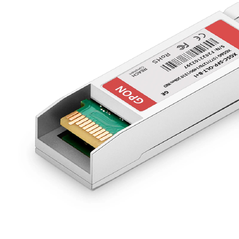 FyberOptix Generic Compatible XGS-PON&GPON Combo OLT SFP+ 1577nm-TX/1270nm-RX and 1490nm-TX/1310nm-RX Class B+ 20km DOM Simplex SC/UPC SMF Optical Transceiver Module (Industrial)
