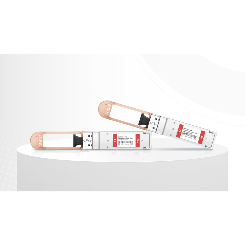 FyberOptix Cisco QSFP-100G-SR4-I Compatible 100GBASE-SR4 QSFP28 4 x 25G NRZ 850nm 100m DOM MPO-12/UPC MMF Optical Transceiver Module (Industrial), Breakout to 4 x 25G-SR