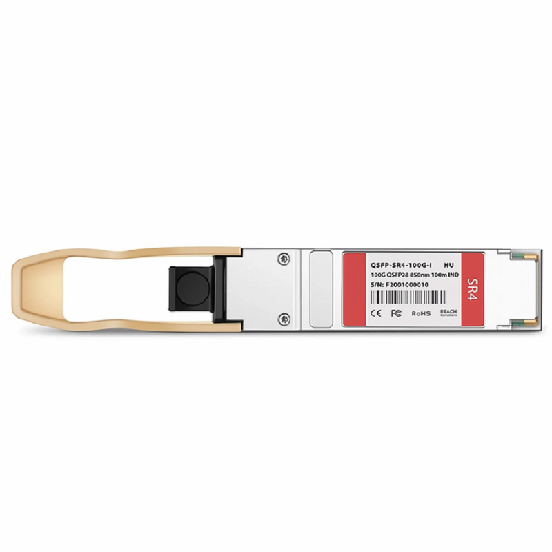 FyberOptix Cisco QSFP-100G-SR4-I Compatible 100GBASE-SR4 QSFP28 4 x 25G NRZ 850nm 100m DOM MPO-12/UPC MMF Optical Transceiver Module (Industrial), Breakout to 4 x 25G-SR