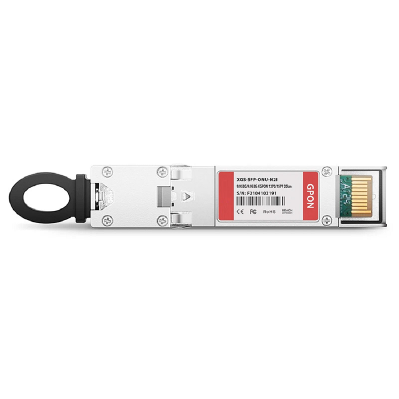 FyberOptix Generic Compatible XGSPON ONU SFP+ 1270nm-TX/1577nm-RX 9.953G-TX/9.953G-RX Class N2 20km DOM Simplex SC/UPC SMF Optical Transceiver Module (Industrial)