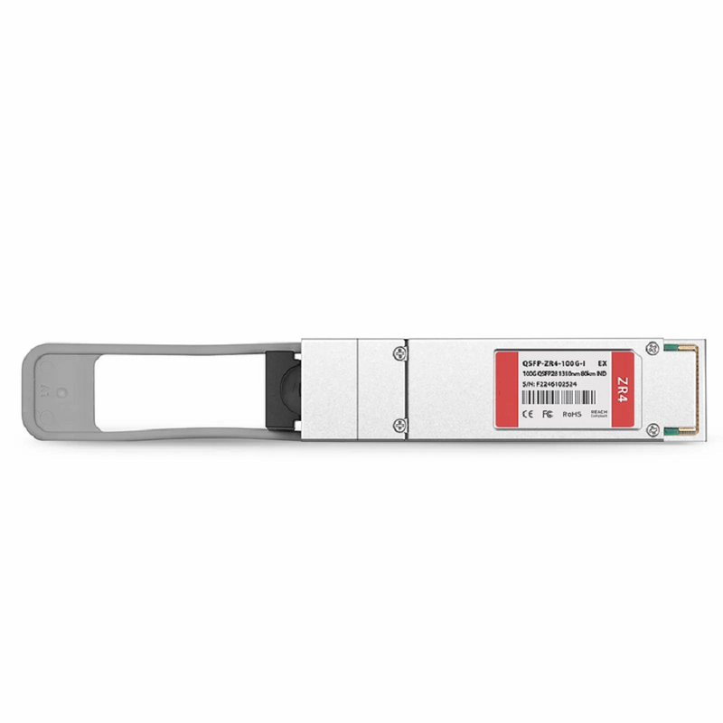 FyberOptix Generic Compatible 100GBASE-ZR4 QSFP28 4 x 25G NRZ 1310nm 80km DOM Duplex LC/UPC SMF Optical Transceiver Module (Industrial)
