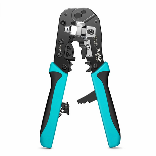 FyberOptix Pro'sKitÃ‚Â® All-in-one Modular Tool, Wire Stripper Cutter Crimper for Cat5/5e Cat6/6a Cat7 Modular Plugs with Dovetail Clip