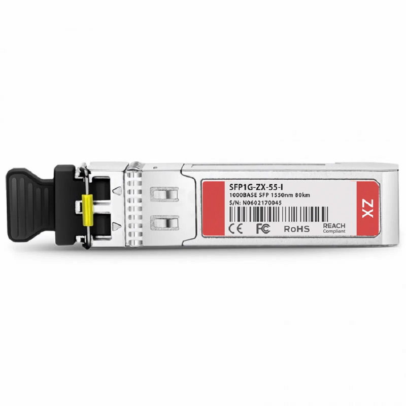 FyberOptix Cisco GLC-ZX-SM-RGD Compatible 1000BASE-ZX SFP 1550nm 80km DOM Duplex LC/UPC SMF Optical Transceiver Module (Industrial)