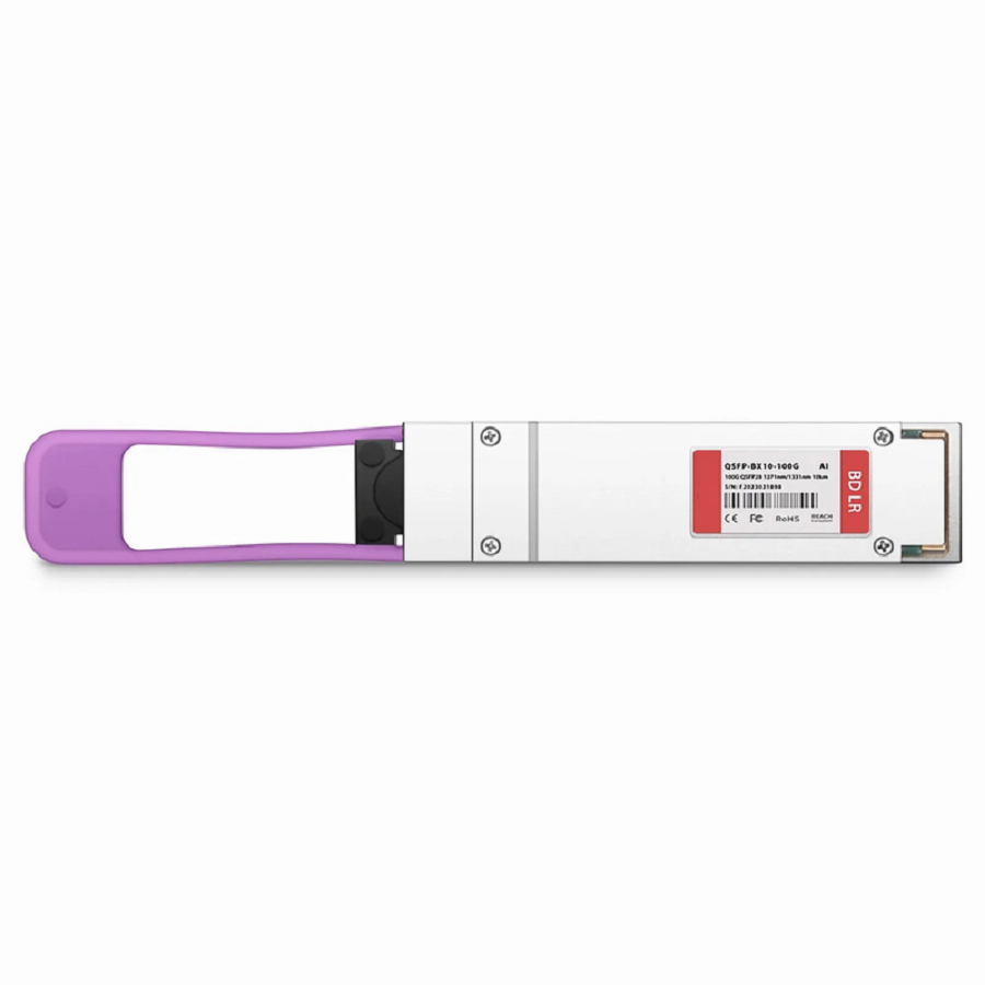 FyberOptix Arista Networks Compatible 100GBASE-BX10-U QSFP28 BiDi 4 x 25G NRZ 1271nm-TX/1331nm-RX 10km DOM Simplex LC/UPC SMF Optical Transceiver Module