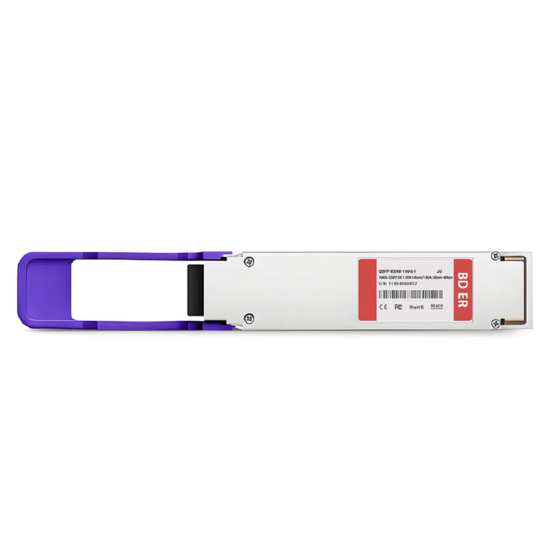 FyberOptix Brocade Compatible 100GBASE-BX40-D QSFP28 BiDi 4 x 25G NRZ 1309.14nm-TX/1304.58nm-RX 40km DOM Simplex LC/APC SMF Optical Transceiver Module (Industrial)