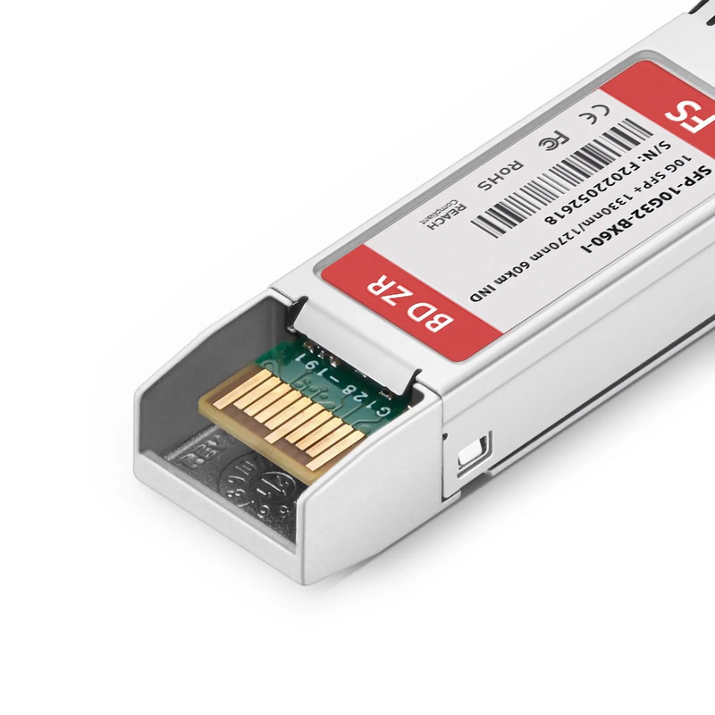 FyberOptix Cisco Compatible 10GBASE BiDi SFP+ 1330nm-TX/1270nm-RX 60km DOM Simplex LC/UPC SMF Optical Transceiver Module (Industrial)