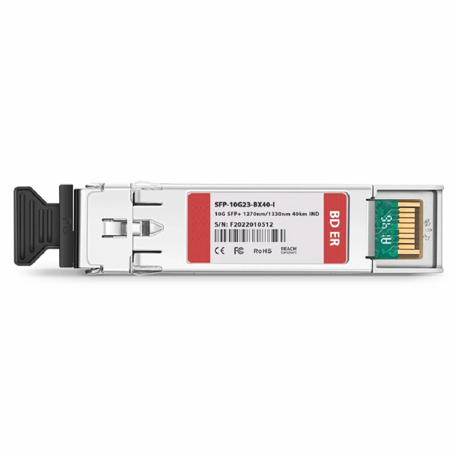 FyberOptix Cisco SFP-10G-BX40U-I Compatible 10GBASE BiDi SFP+ 1270nm-TX/1330nm-RX 40km DOM Simplex LC/UPC SMF Optical Transceiver Module (Industrial)