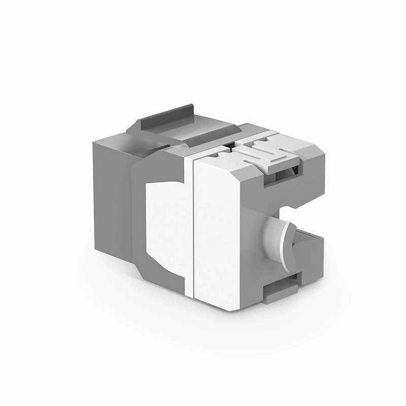 FyberOptix Cat6 RJ45 (8P8C) Unshielded Punch Down Keystone Jack Module, Gray (10 pcs/Pack)