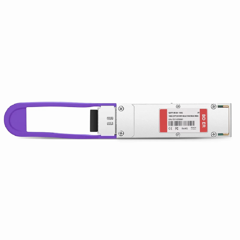 FyberOptix 100GBASE-4WDM-40 QSFP28 4 x 25G NRZ 1310nm 40km DOM Duplex LC/UPC SMF Optical Transceiver Module for FS Switches (Industrial)