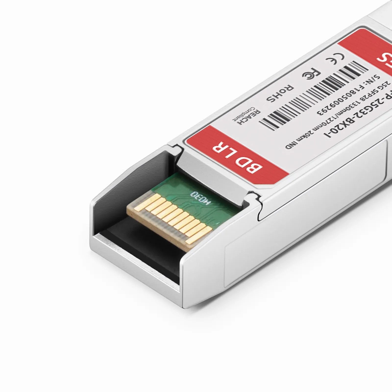 Cisco Compatible 25GBASE-D SFP28 BiDi 1330nm-TX/1270nm-RX 20km DOM Simplex LC/UPC SMF Optical Transceiver Module (Industrial)
