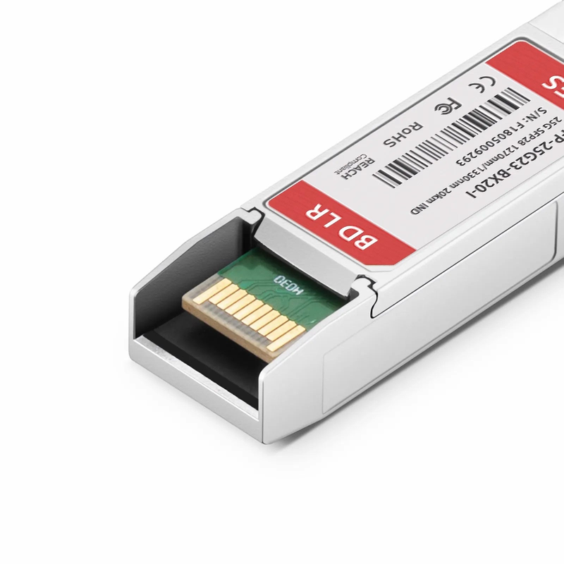 FyberOptix Cisco Compatible 25GBASE-U SFP28 BiDi 1270nm-TX/1330nm-RX 20km DOM Simplex LC/UPC SMF Optical Transceiver Module (Industrial)