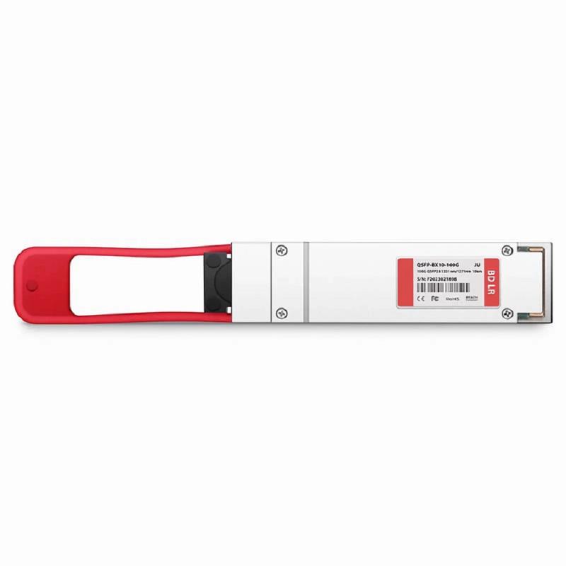 FyberOptix Cisco Compatible 100GBASE-BX10-U QSFP28 BiDi 4 x 25G NRZ 1271nm-TX/1331nm-RX 10km DOM Simplex LC/UPC SMF Optical Transceiver Module