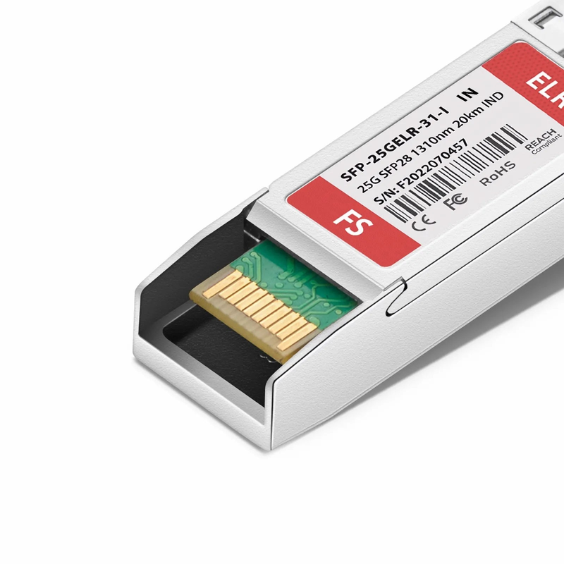 FyberOptix Intel Compatible 25GBASE-LR SFP28 1310nm 20km DOM Duplex LC/UPC SMF Optical Transceiver Module (Industrial)