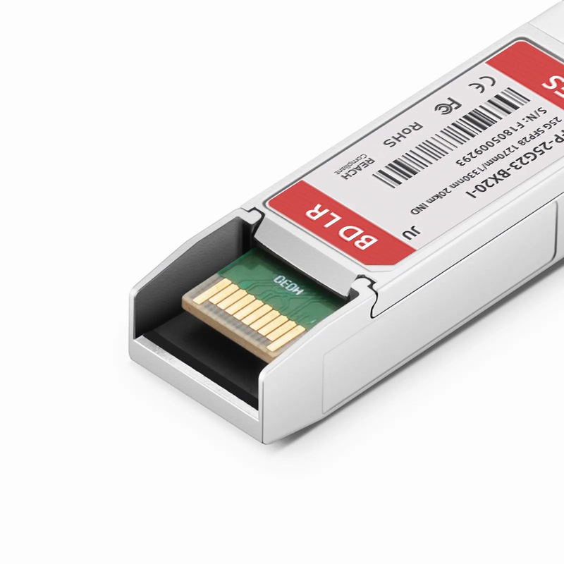 FyberOptix Juniper Networks Compatible 25GBASE-U SFP28 BiDi 1270nm-TX/1330nm-RX 20km DOM Simplex LC/UPC SMF Optical Transceiver Module (Industrial)
