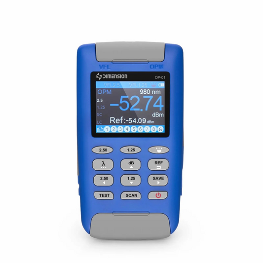 FyberOptix OP-01 Handheld Optical Multimeter Built-in 1mW Visual Fault Locator with RJ45 Cable Sequence Test Function