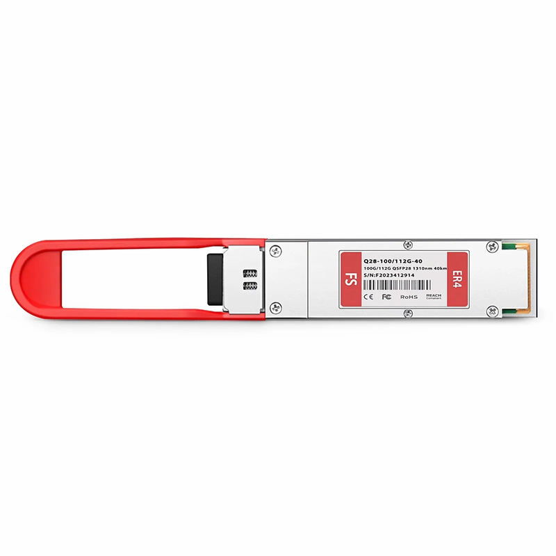FyberOptix Cisco QSFP-100/112G-ER4 Compatible 100GBASE-ER4 and 112G OTU4 QSFP28 Dual Rate 4 x 25G NRZ 1310nm 40km DOM Duplex LC/UPC SMF Optical Transceiver Module