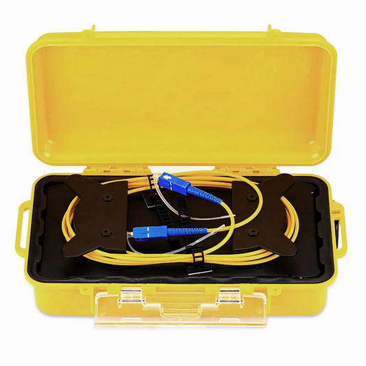 FyberOptix 1km SC UPC to SC UPC Single Mode Fiber Optic OTDR Launch Cable Box