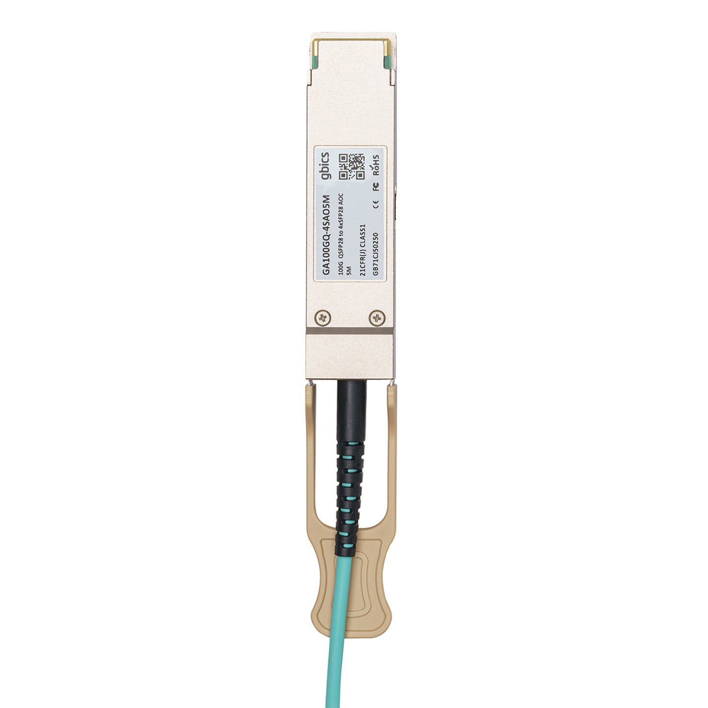 100G QSFP28 to 4 x 25G SFP28 Breakout Active Optical Cable (AOC) - Fyber Optix