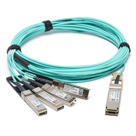 QSFP-4SFP25G-AOC1M - Cisco Compatible 1 Metre 100G QSFP28 to 4x25G SFP28 Breakout Active Optical Cable