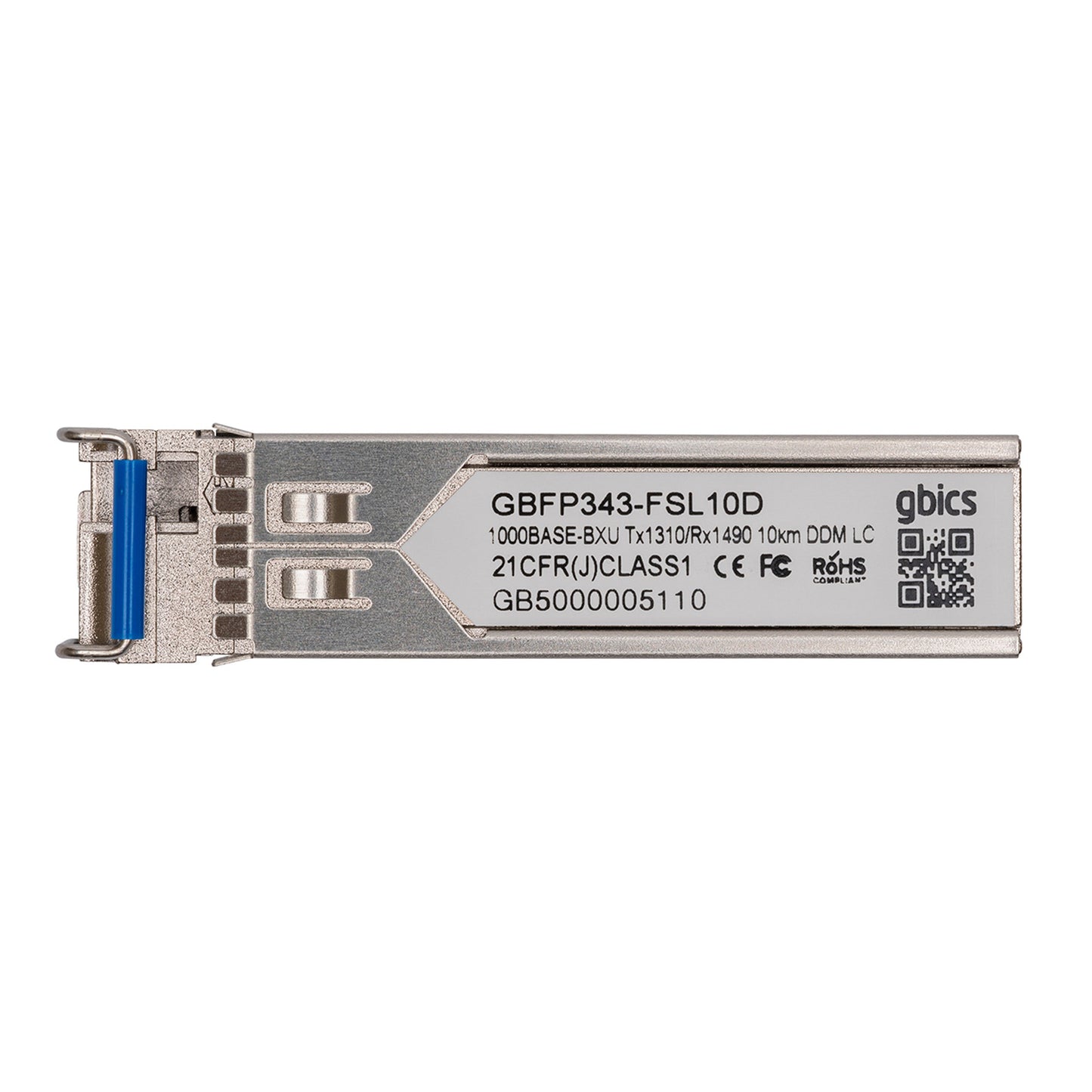 1000BASE - BX - U - Codable 1000BASE - BX - U BiDi SFP 1310nm - 1490nm 10km DOM Transceiver Module - Fyber Optix