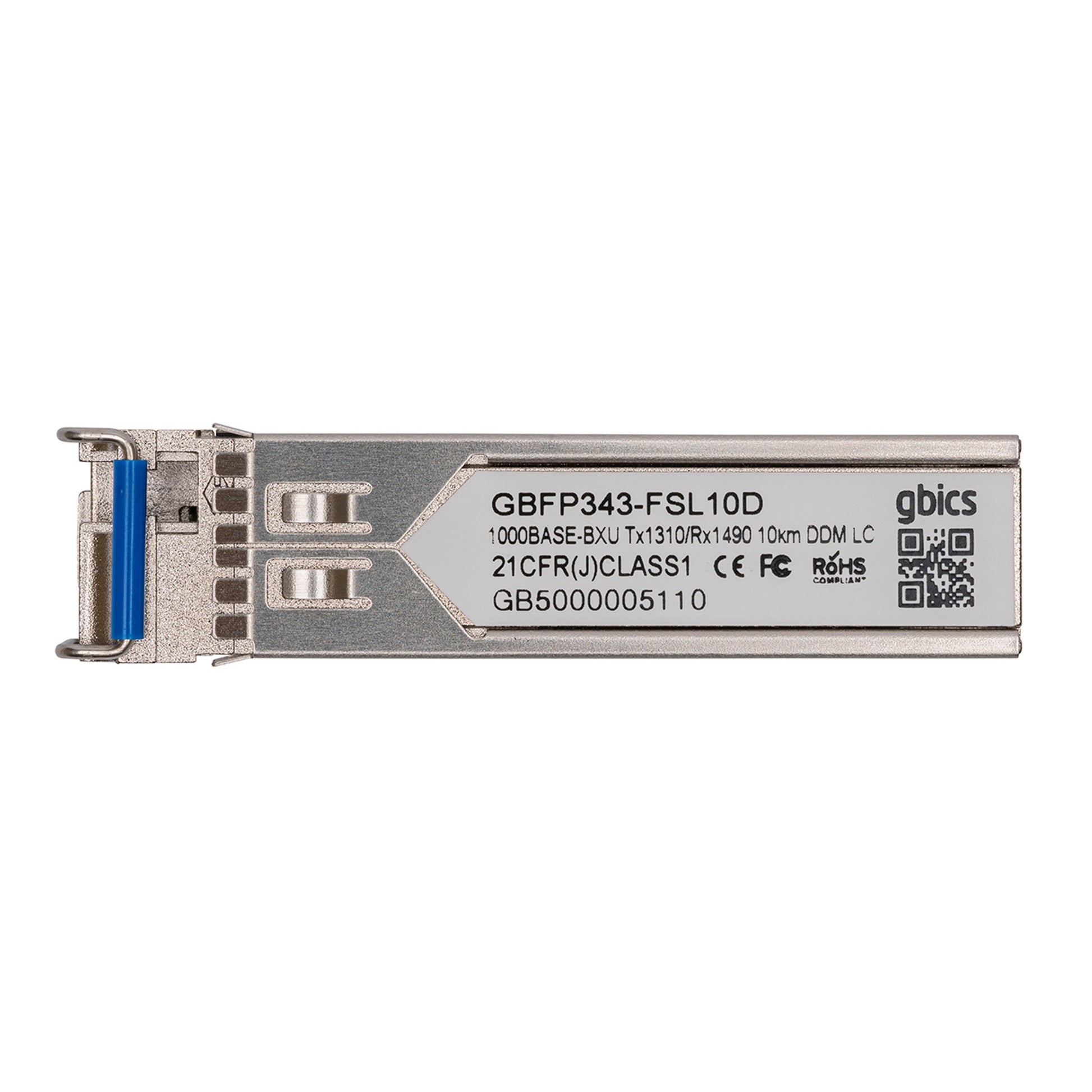 1000BASE - BX - U - Codable 1000BASE - BX - U BiDi SFP 1310nm - 1490nm 10km DOM Transceiver Module - Fyber Optix