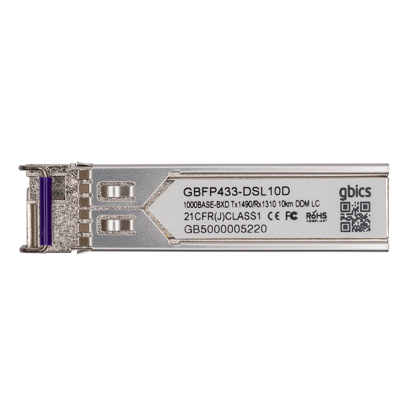 1000BASE-BX-D - Codable 1000BASE-BX-D BiDi SFP 1490nm-1310nm 10km DOM Transceiver Module