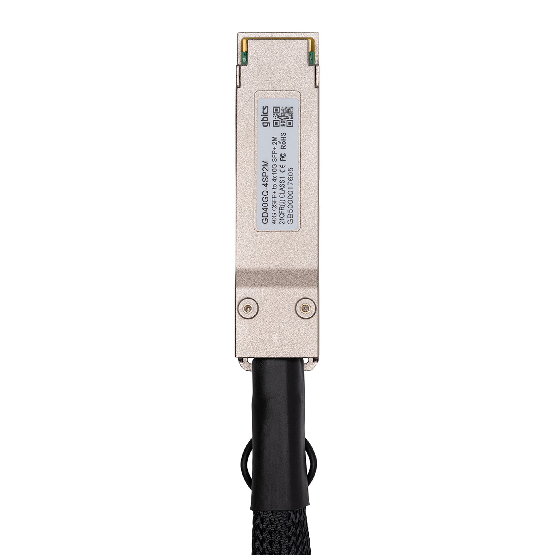 332 - 1366 - Dell Compatible 3m 40G QSFP+ to 4x10G SFP+ Passive Direct Attach Copper Breakout Cable - Fyber Optix