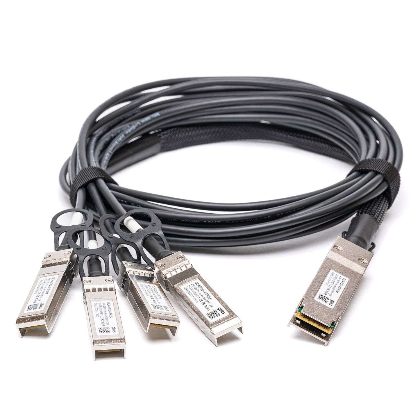 470-13548 - Dell Compatible 3m 40G QSFP+ to 4x10G SFP+ Passive Direct Attach Copper Breakout Cable