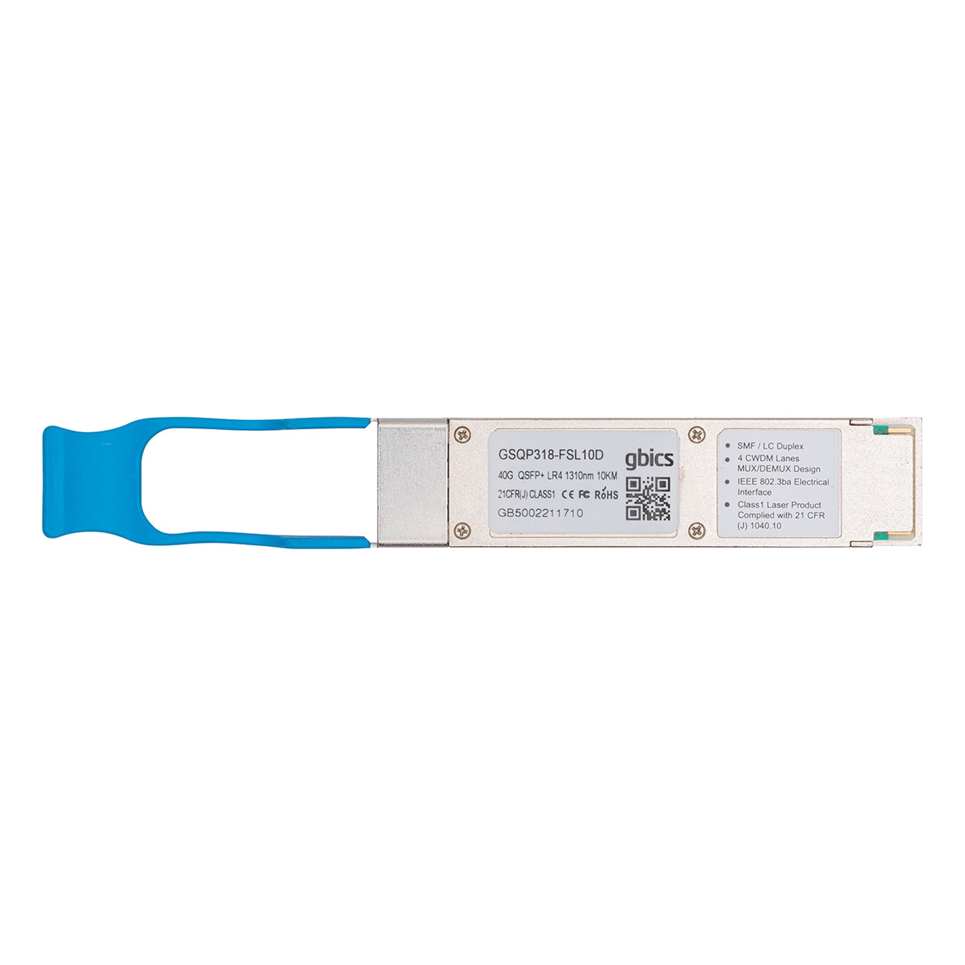 02310MHS - Huawei Compatible 40GBASE - LR4 QSFP+ 1310nm 10km LC DOM Transceiver Module - Fyber Optix