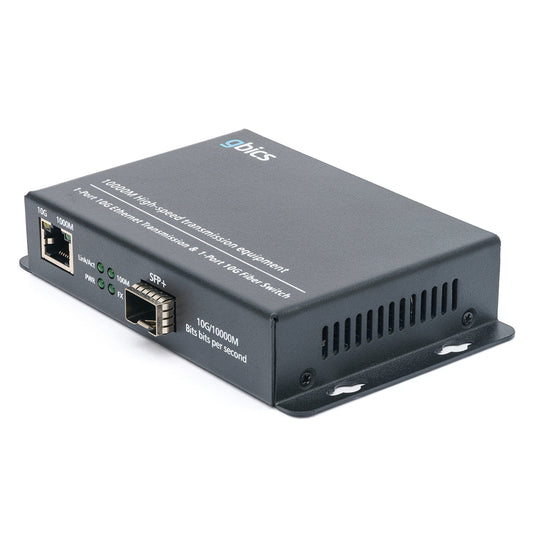 GMC-10G-RJSFPP - 1/10GBASE-T RJ45 to 1/10GBASE-SR/LR SFP+ Media Converter